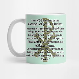 I am Not Ashamed of the Gospel of Jesus Christ ... Gold Chi Rho Mug